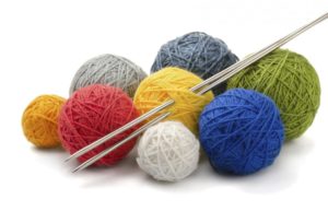 Yarn and knitting needles