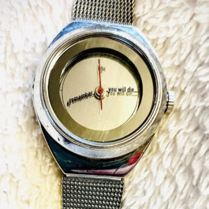 Memento mori watch Alexis received from a Buddhist nun reminds her to appreciate each moment.