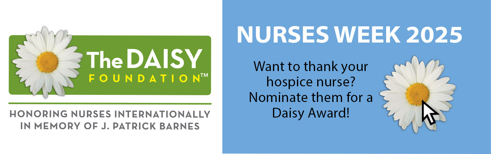 Want to thank your hospice nurse? Nominate them for a Daisy Award!