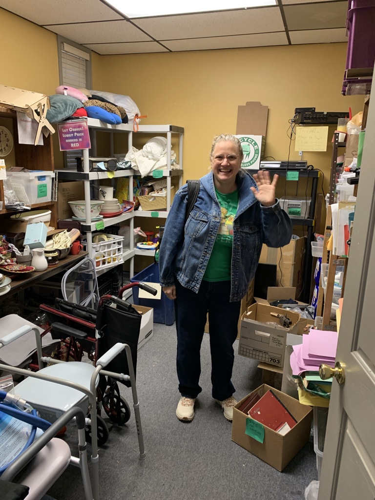 Hannah, former TRU Thrift staff member who founded the Giving Room in 2015, recently stopped by to visit.
